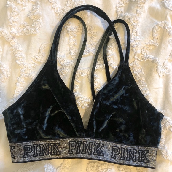 PINK Victoria's Secret Other - victoria’s secret pink velvet glitter bralette
